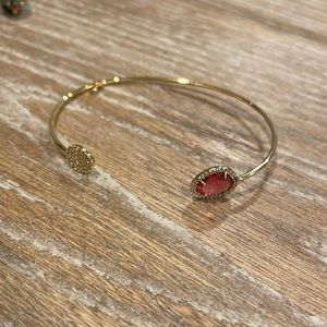 Tai glass with pave cuff bracelet